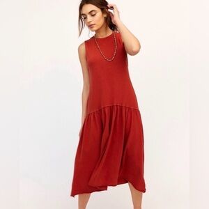 Free People Rust Midi Dress